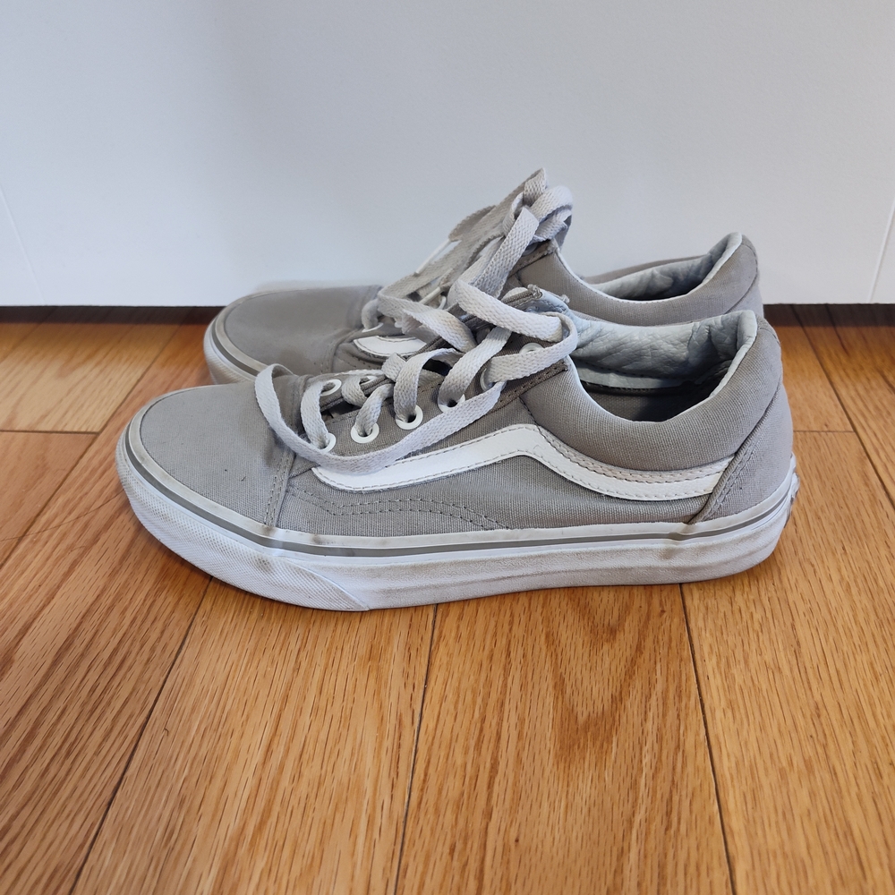 Gray and White Sneakers